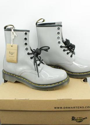 Оригинальные ботинки dr. martens 1460 patent lamper zinc grey