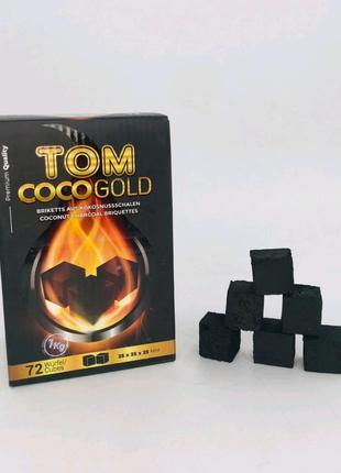 Кокосовый уголь для кальяна Tom COCO Gold - Быстроразжигаемый,...
