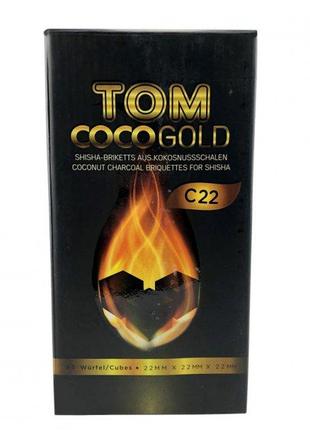 Кокосовый уголь Tom COCO Gold - 1 кг, 96 штук в коробке (Том К...