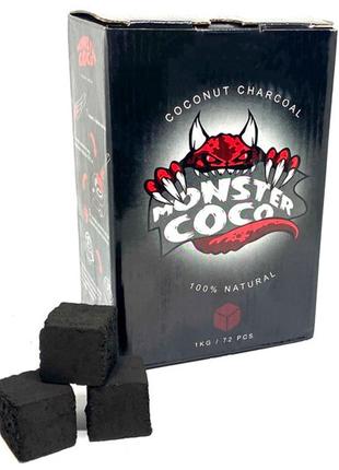 Кокосовый уголь для кальяна Monster Coco Сососо - 1 кг, 72 шту...