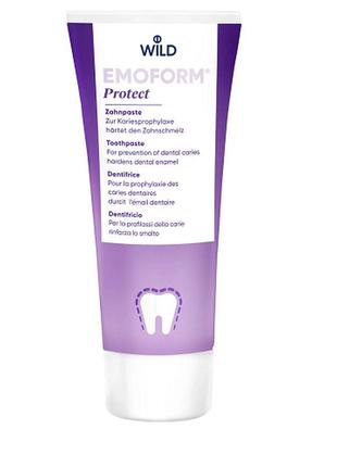 Зубная паста от кариеса emoform protect с фторидом натрия и ол...