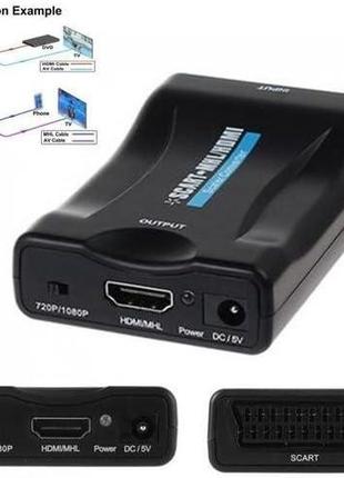 1080P SCART to MHL HDMI Видео Аудио Высококлассный преобразова...