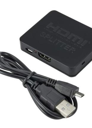 Активный HDMI сплиттер разветвитель 4K на 2 HДМИ порта. Splitter