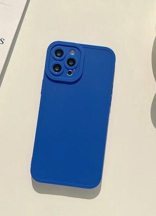 Чехол для iphone 11, мягкий силикон (ярко-синий)
