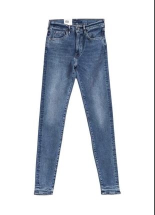 Levi's high skinny jeans скошенные потертости 25/32