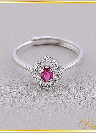 Оригинальное кольцо c розовым натуральным рубином