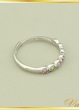 Дизайнерское кольцо c разноцветным натуральным турмалином