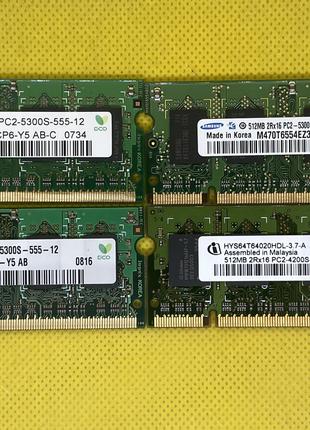 Память ноутбучная SO-DIMM DDR-II 512MB
