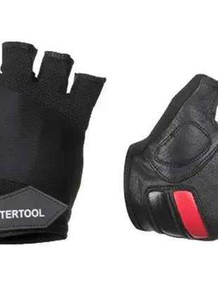 Перчатки Intertool защитные - кожанные гелевые вставки без пал...