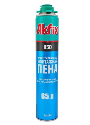Піна монтажна Akfix — профі MEGA 850 мл (65 л), літня (850)