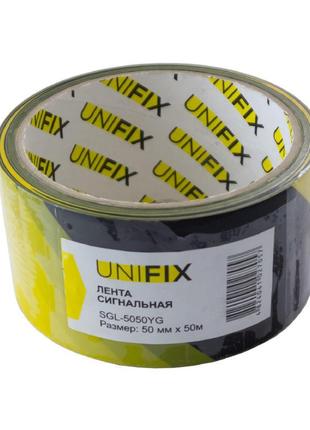 Лента сигнальная Unifix - 50 мм x 50 м желто-черная