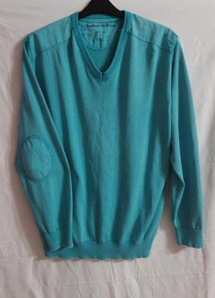 Пуловер винтажный коттоновый tailor &son est. 1983 раз. 52