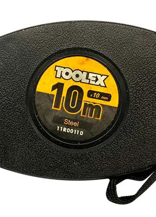 Рулетка Toolex - 10м x 10мм бобина металлическая