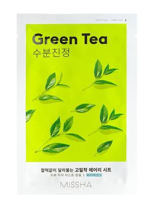 Маска для лица с экстрактом зеленого чая missha airy fit green...