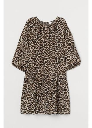 H&amp;m леопардовое платье туника
