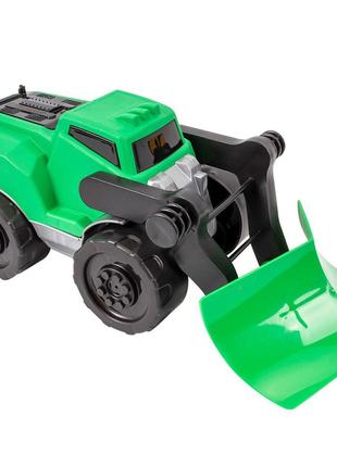 Машинка пластиковая "Строительная Техника: Грейдер", зеленая