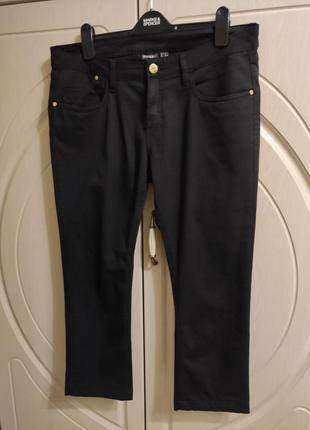 Женские черные джинсы укороченные на р.52 - uk16