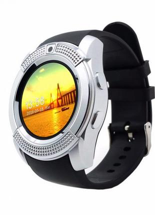 Розумний смарт-годинник Smart Watch V8. Колір: срібло