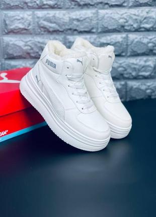 Кроссовки puma женские, зимние ботинки на меху пума
