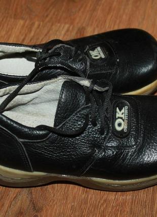 Ботиночки ботинки кожанные детские черные ok clothing 27