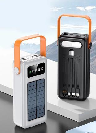 Потужний Power Bank 40000mAh на сонячних батареях швидка заряд...