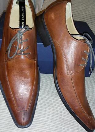 Кожаные туфли bertoni размер 44 1/2- 45 (29.8см)