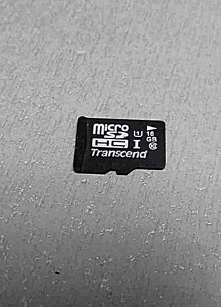 Карта флеш пам'яті Б/У Transcend 16Gb microSD
