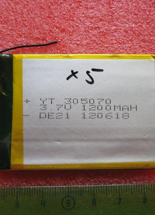 Акумулятор літієво-полімерний 1200mAh 3.7V 305070 Li-Pol