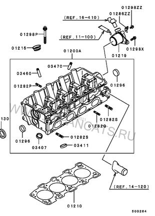 ГБЦ 2.0 (74078701) Spase Wagon Mitsubishi