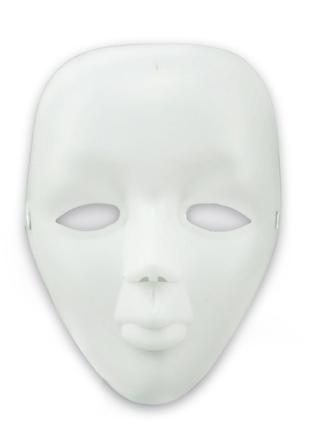 Карнавальная маска белая безликая Вольт