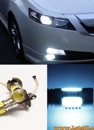 Авто-лампы H3 5 COB LED 6000K светодиодные лампочки для авто л...