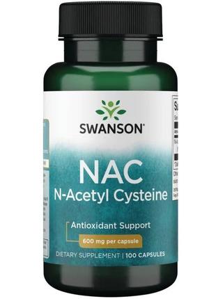 N-Ацетилцистеїн Swanson Premium NAC N-Acetyl Cysteine 600 мг 1...