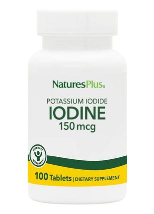Вітаміни та мінерали Natures Plus Potassium Iodide 150 mcg, 10...
