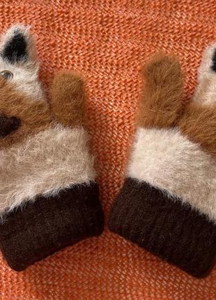 Теплые двойные рукавицы