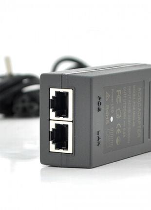 Інжектор POE Merlion 12V 1A (12Вт) з портами Ethernet + кабель...