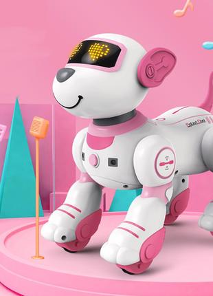 Робот - собака интерактивный на пульте управления BG1533 Розовый