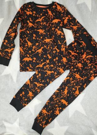 Пижама с оранжевыми динозаврами next