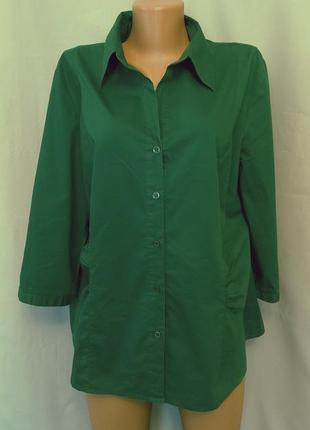 Стильная стрейчевая блуза, рубашка, большой размер  №6bp