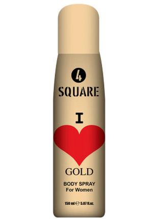 Жіночий дезодорант-спрей 4 square gold, 150 мл