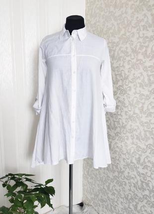Стильная оригинальная белая рубашка vuslat