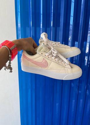 Кроссовки nike blazer low “glitter pink”