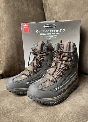 Walkwaxx зимові черевики коричневі outdoor boots 2.0 з круглою...