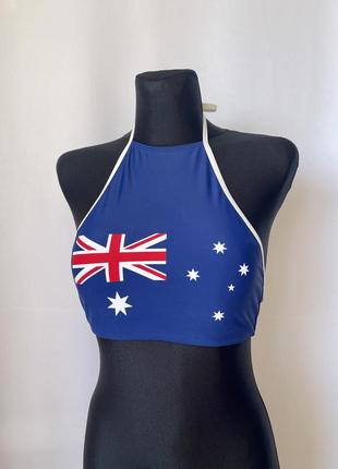 Топ верх от купальника австралия флаг синий со звездами бикини