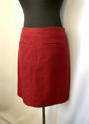 Laura ashley винтаж красная шерстяная юбка мини