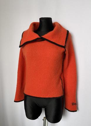 Diesel винтаж 2000 y2k оранжевый свитер мохер черные швы колор...