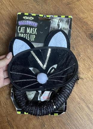 Набор маска хвостик черный кот кошка карнавальный маскарадный ...