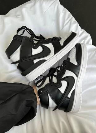 Кроссовки nike sb dunk high x ambush black / white