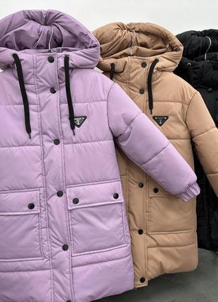 Пальто зимнее для девушек р 122-140