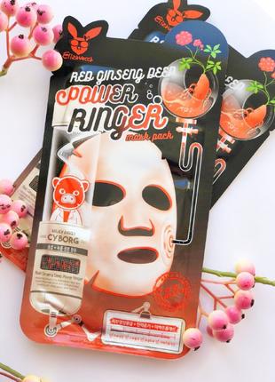 Омолаживающая тканевая маска для лица Elizavecca Red Ginseng D...