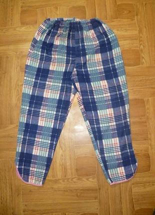 Байковые (фланелевые) штаны пижама пижамные выше щиколотки